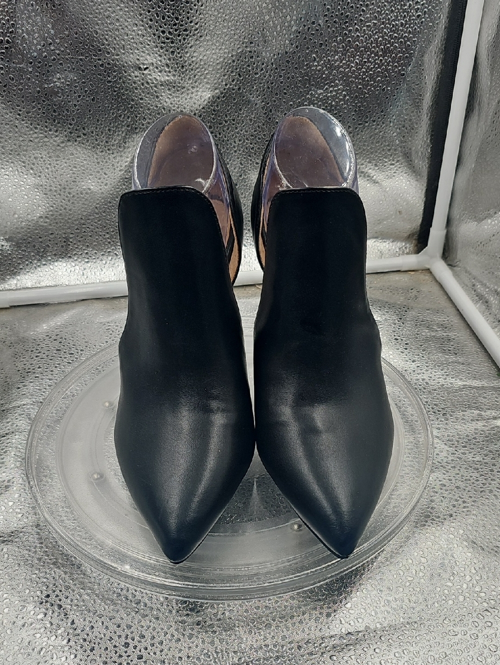 S Black Christian Sirano Heels Size 10